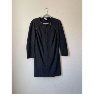 Carlisle zipper detail moto style long sleeve dress‎ size 4